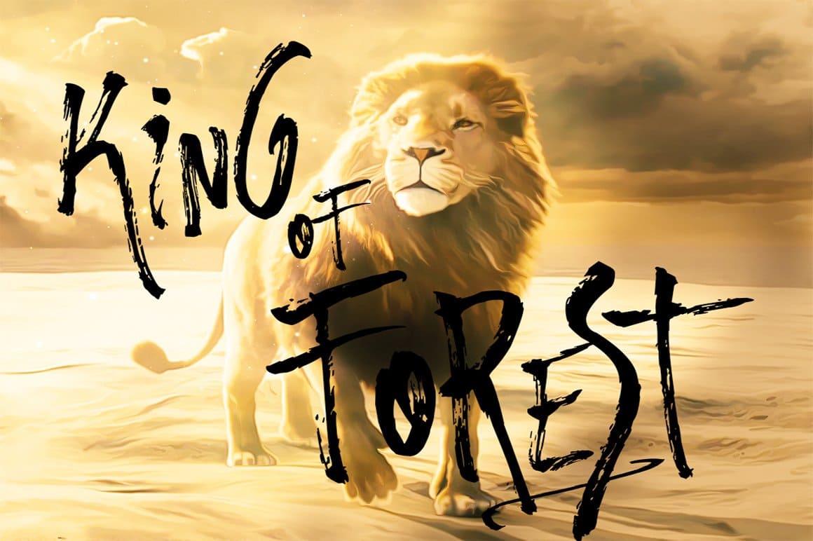 "King of forest" is written with Amsterdam Font.