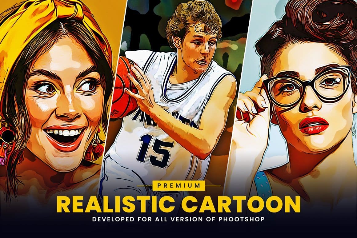 Portraits of people with Premium realistic cartoon.