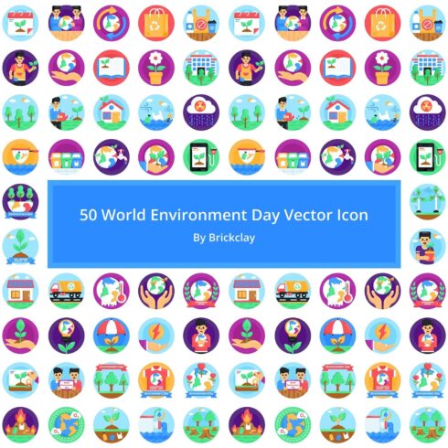 All icons about world environment day.