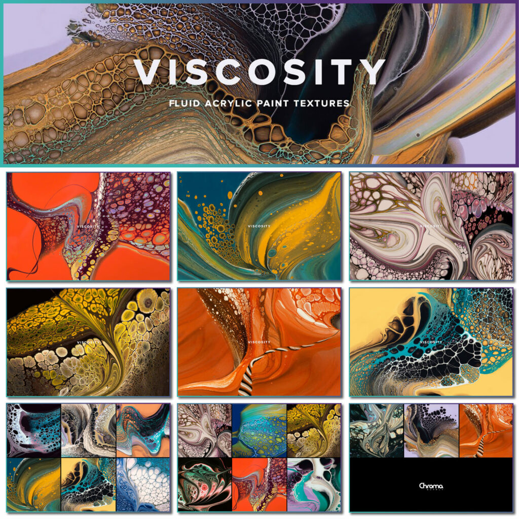 Viscosity Fluid Acrylic Textures MasterBundles