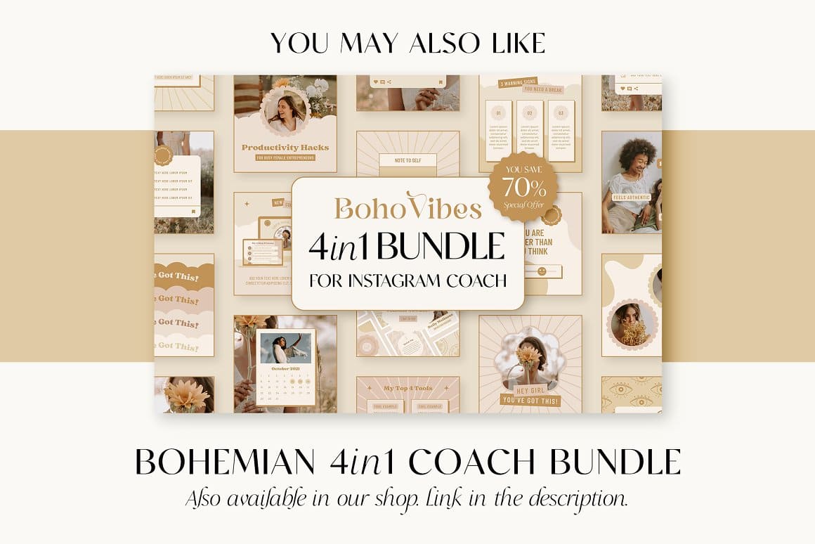 Bohemian 4in1 coach bundle in yellow color.