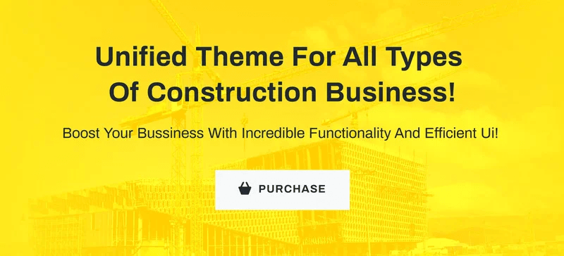 Yellow banner in the WordPress template.