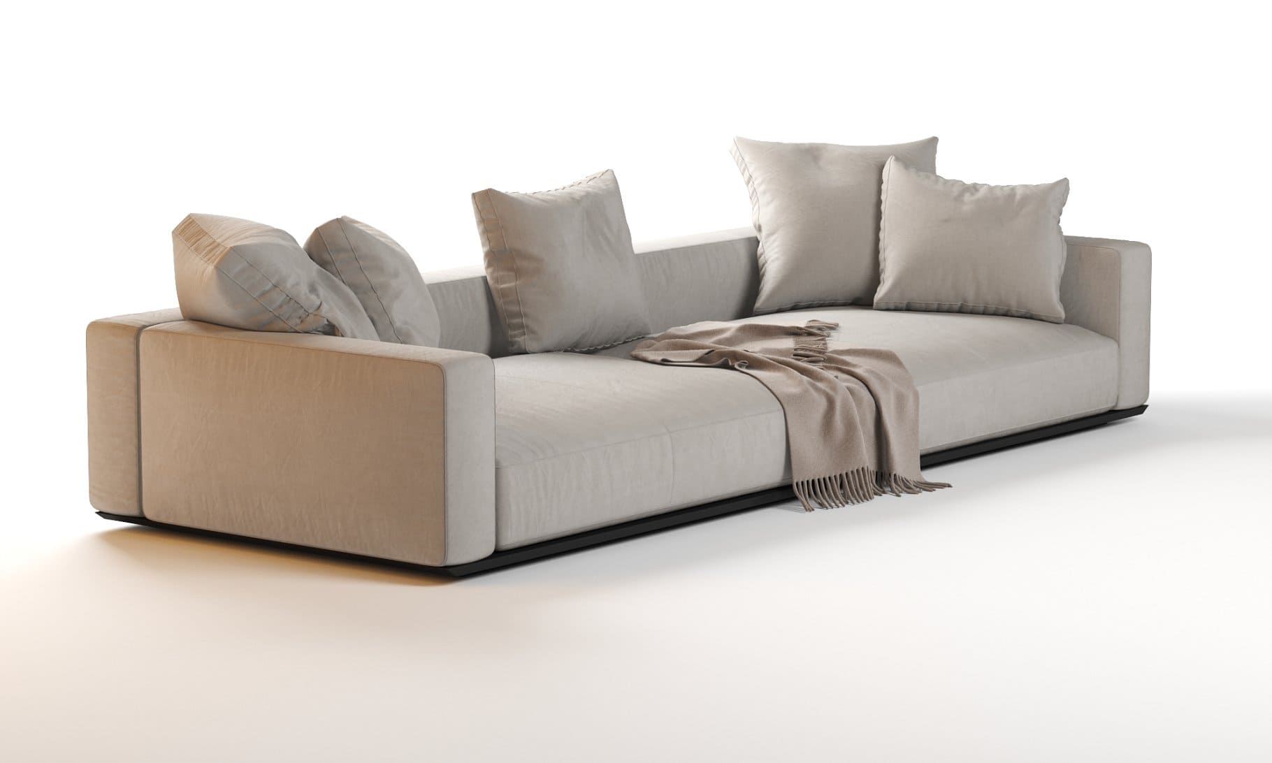 Image of the Flexform Grandemare Sectional Sofa from the left side.