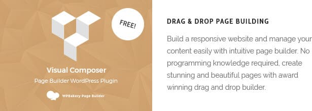Visual Composer Drag and drop page building.