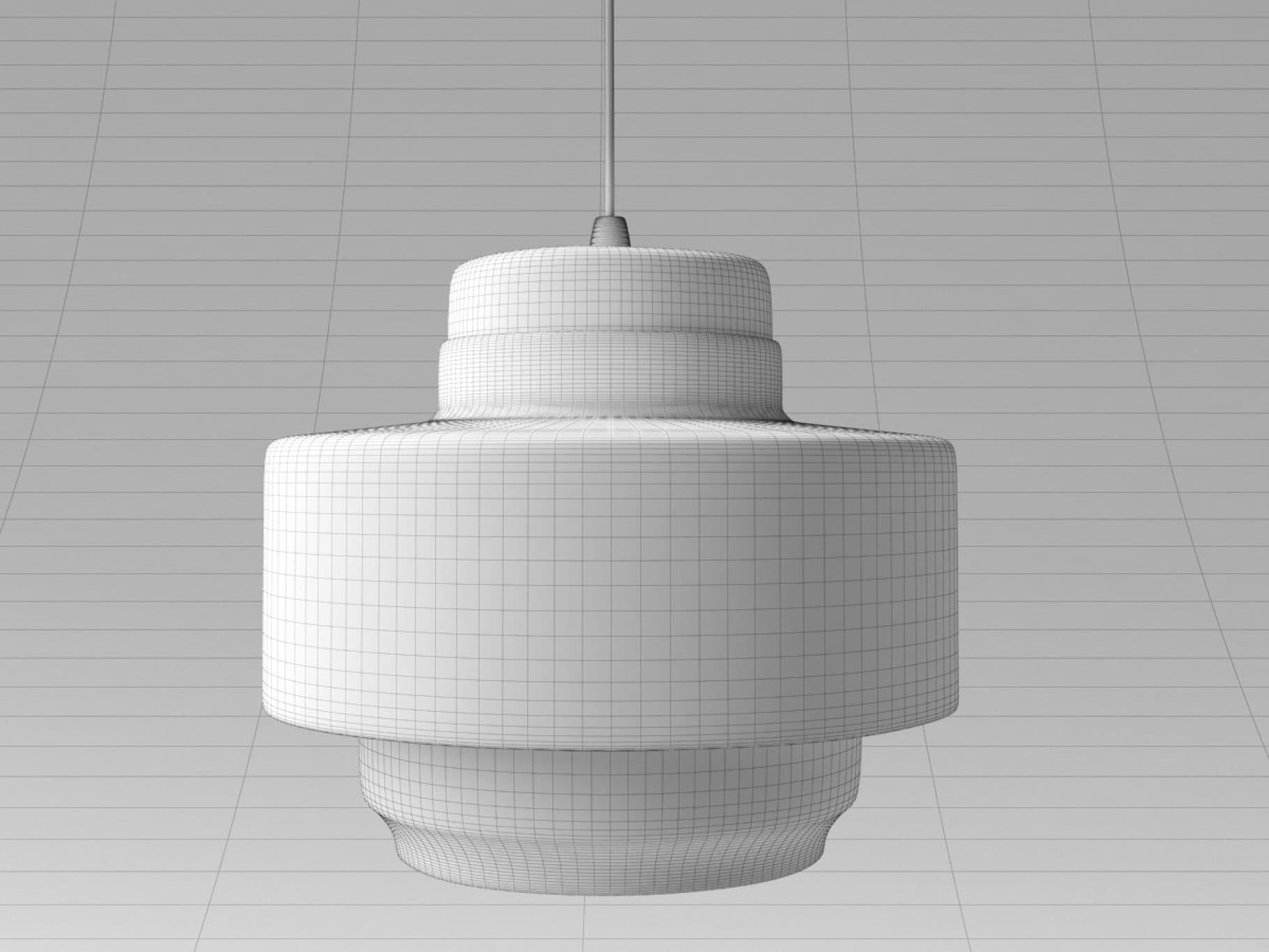 Mesh white model of the Lento lamp.