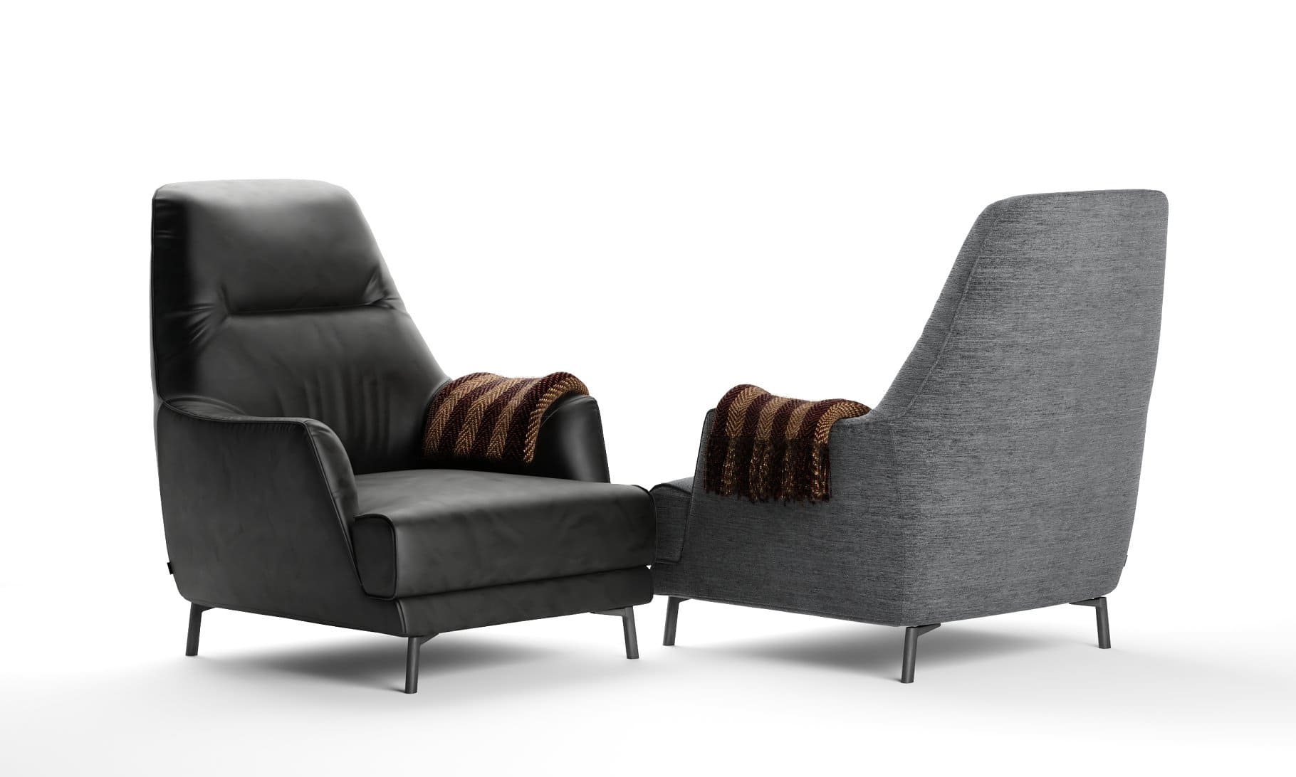 Perfect seat upholstery in black and gray.