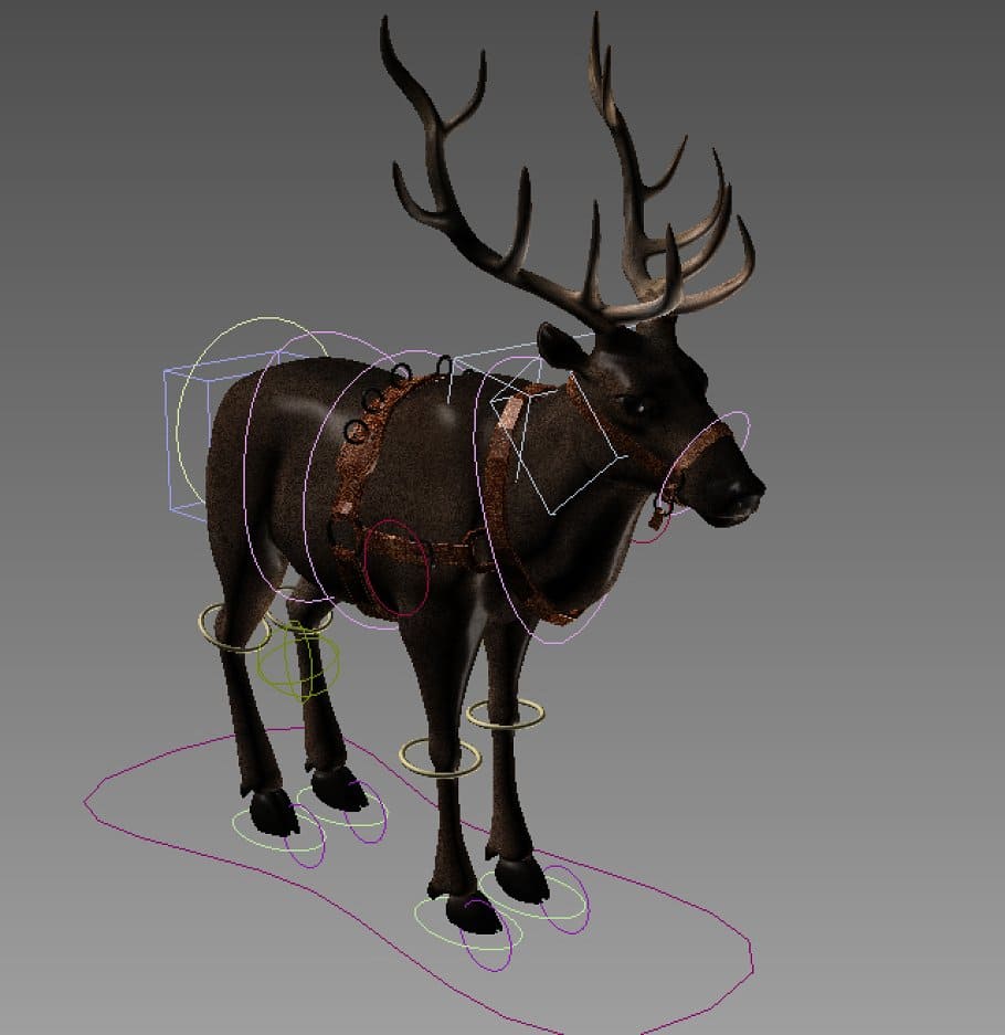 Reindeer - a model in the graphic editor.