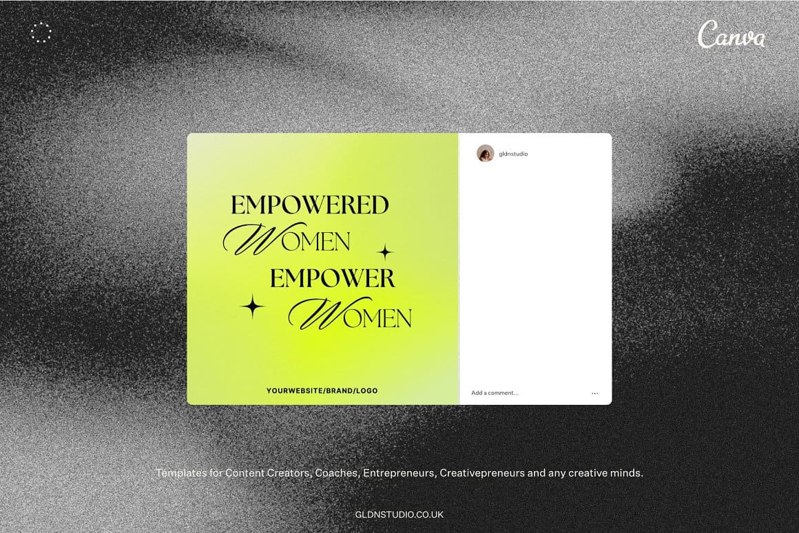 Post “Empowered women empower women” of Boss B*itch social media kit.