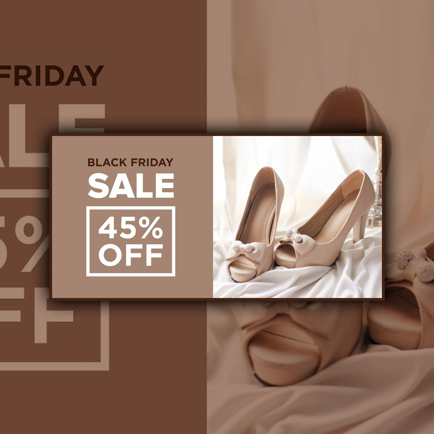 Images with creative black friday sale banner.