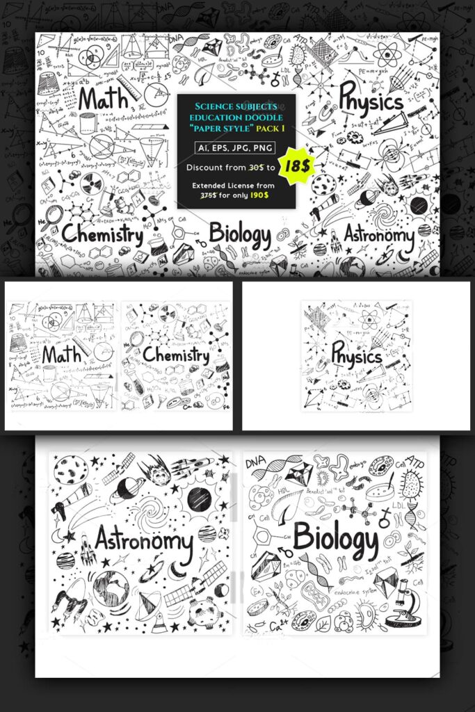 Education Doodle Icon Set Pack! – MasterBundles