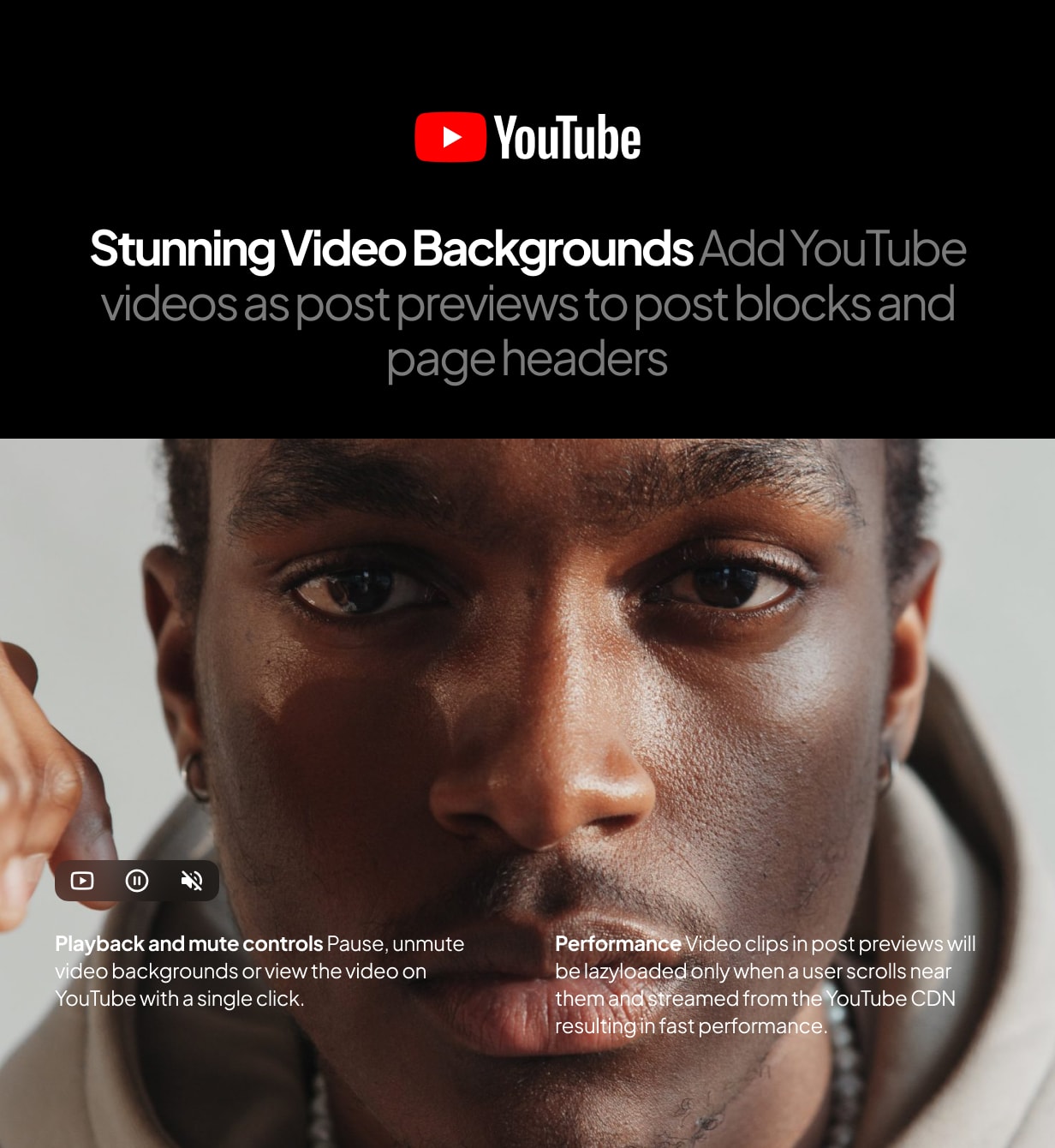 A page with a YouTube plugin.