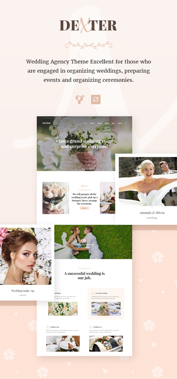 Beautiful images and page templates.