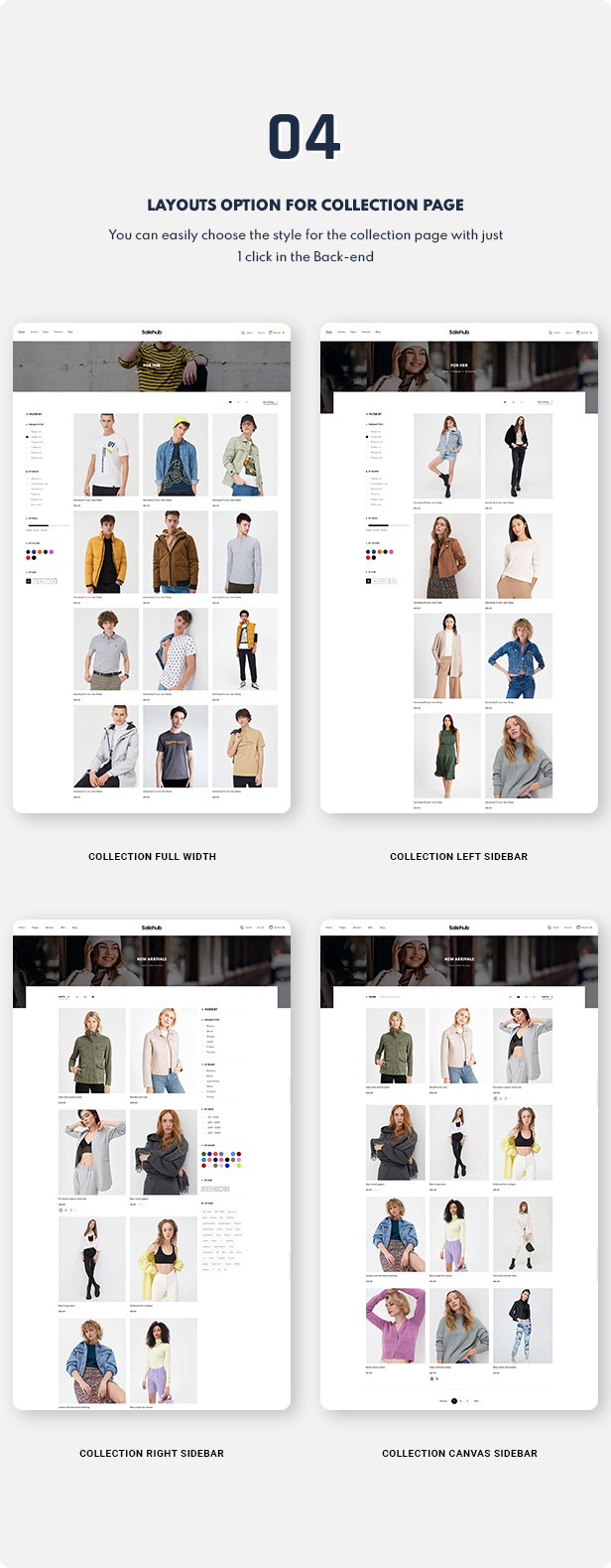 Clothing store pages.