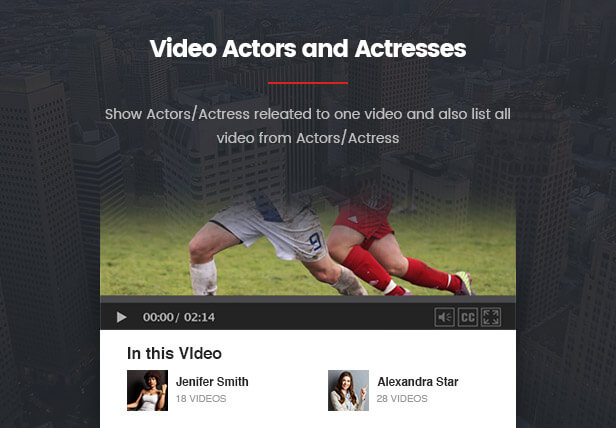 Video actors and actresses and football.