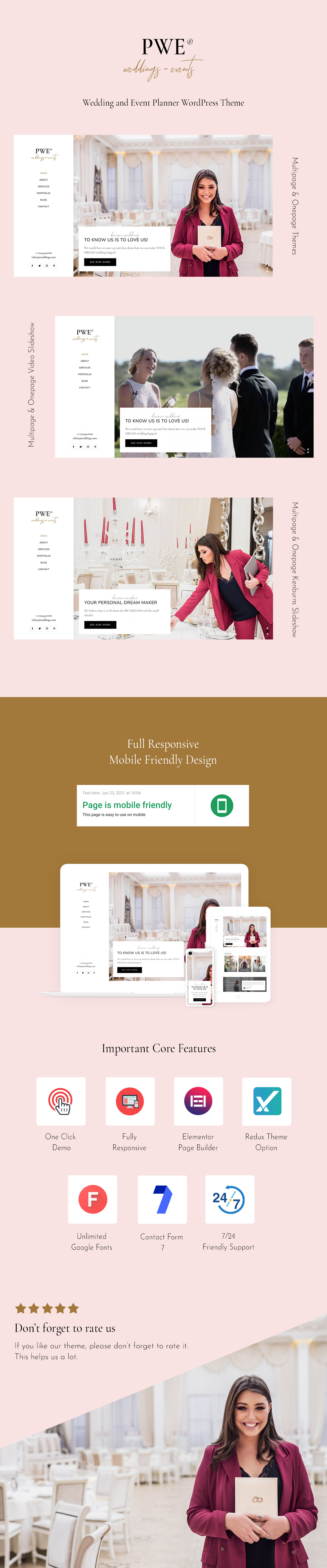 Pink background and website template pages.