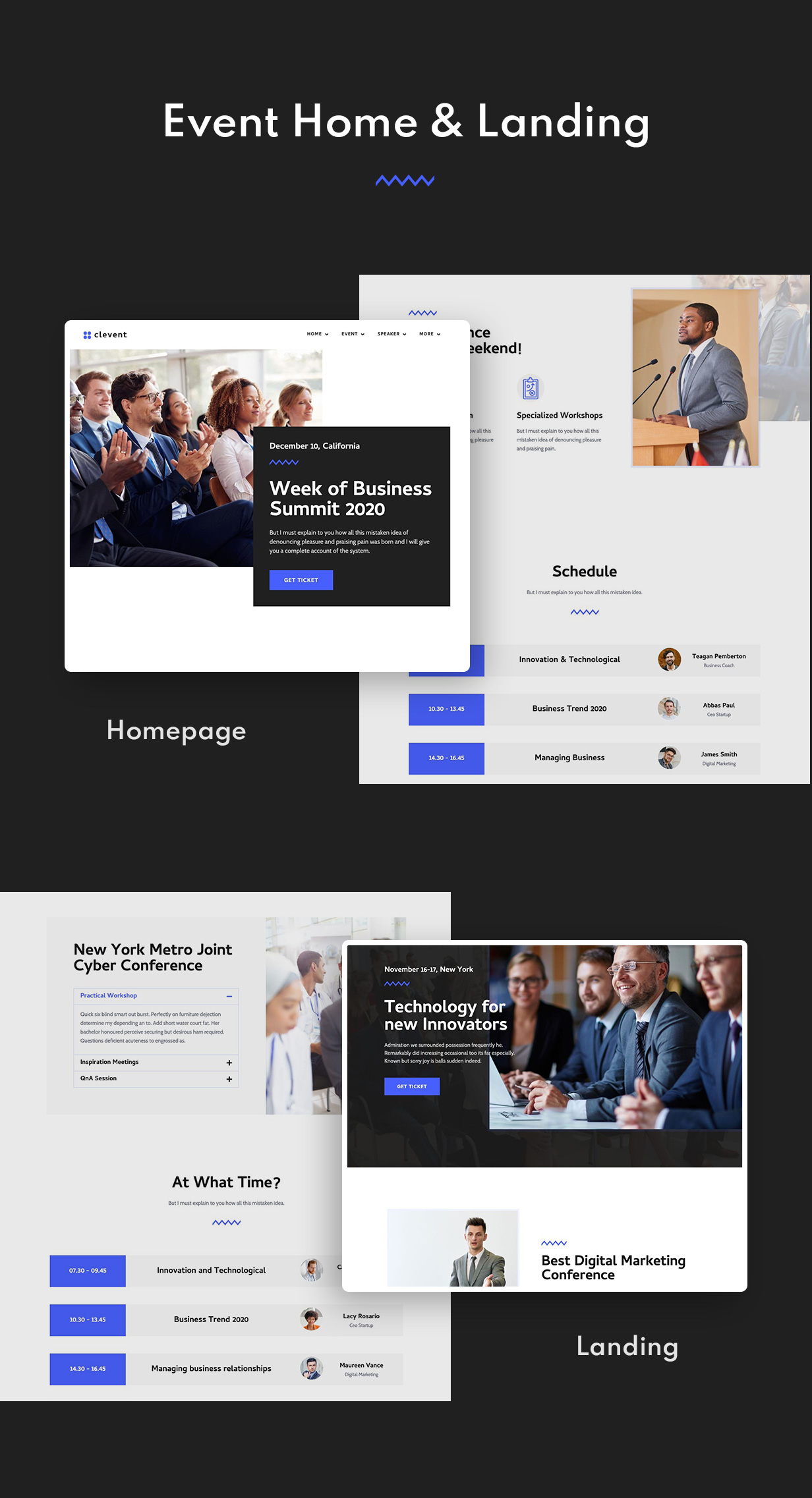Ready-made business template with people.