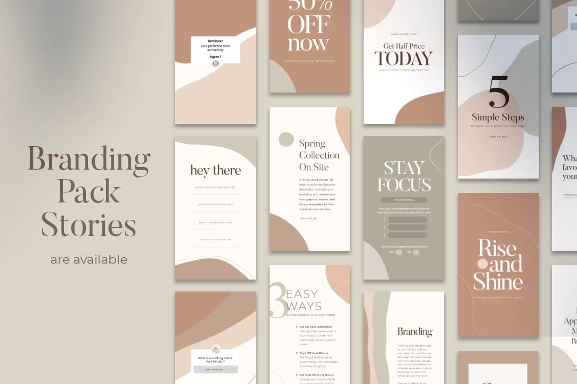 Branding pack stories are available.