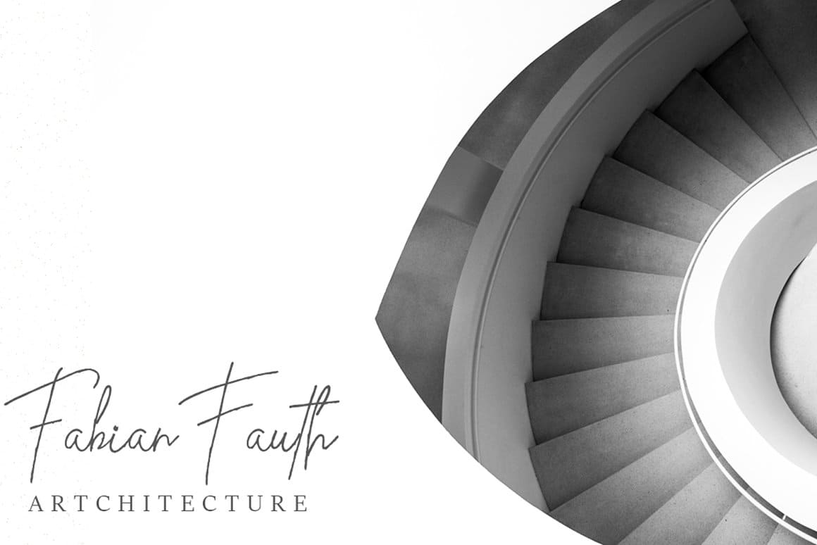 “Fabian Fauth artchitecture” is written in Whitley font.