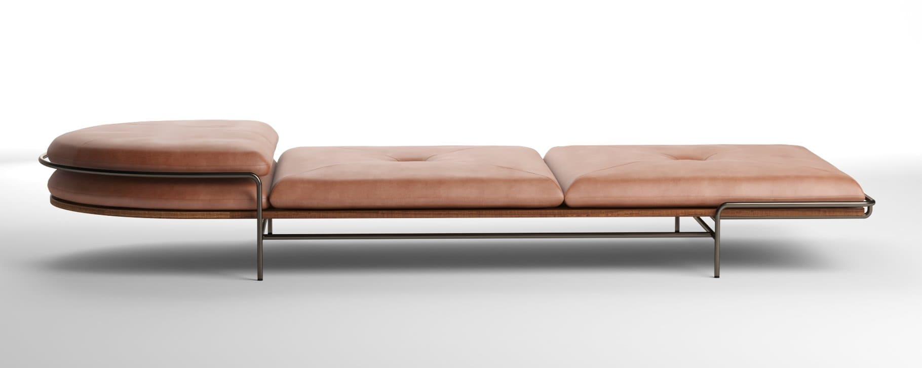 Side view of Geometric Daybed by Bassam fellows.