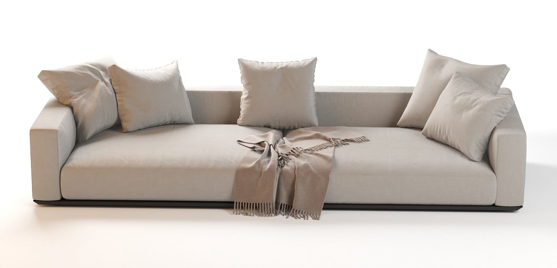 Front view of the Flexform Grandemare Sectional Sofa.