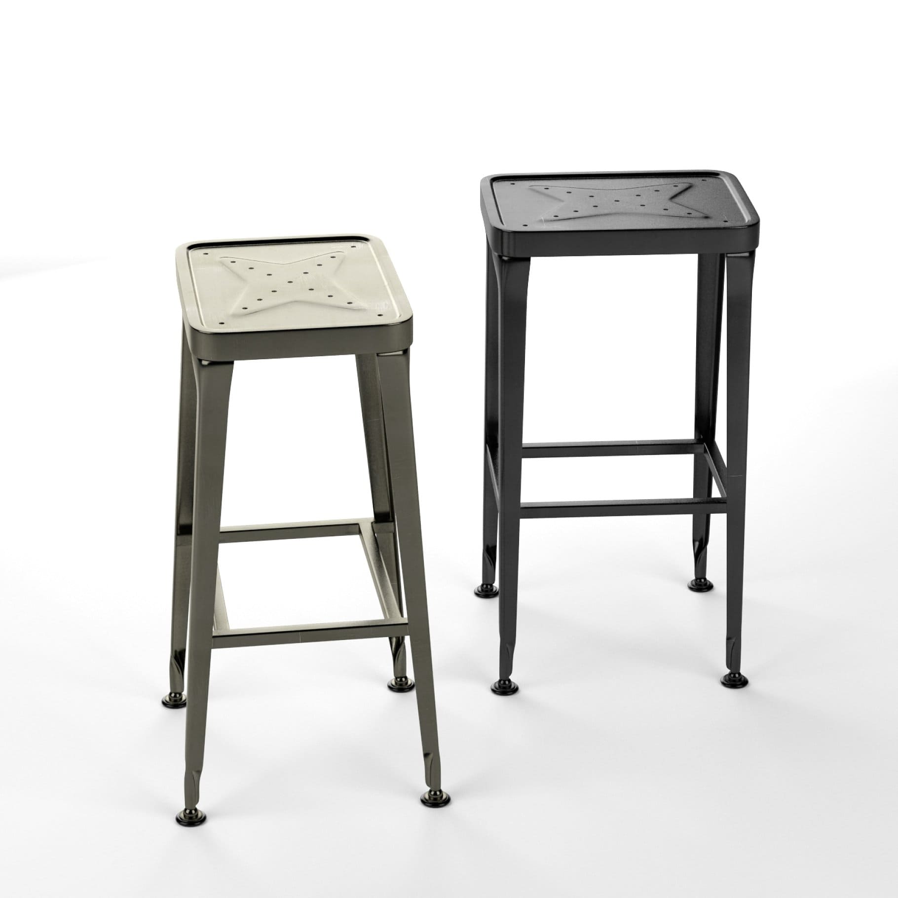 Carbon Bar Stool with holes in the seat.