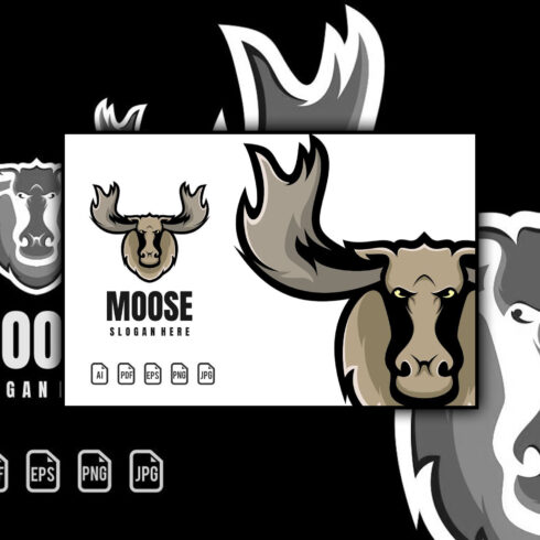 Images with moose mascot logo.