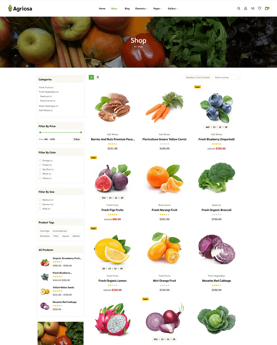 Sale of vegetables and others.