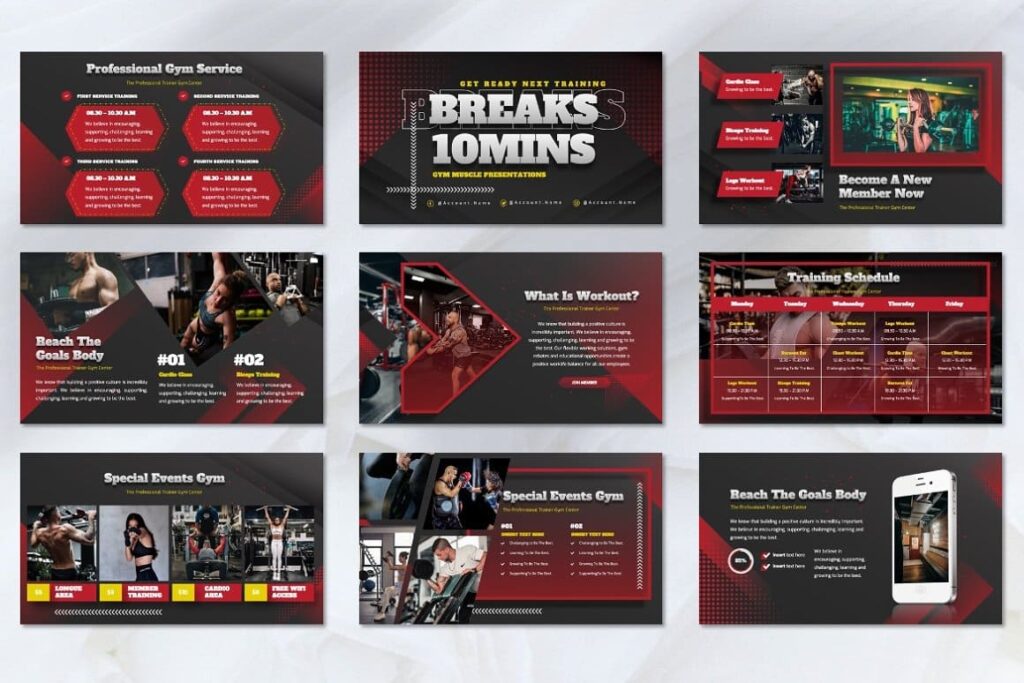 Harlot - Gym Muscle Powerpoint – MasterBundles