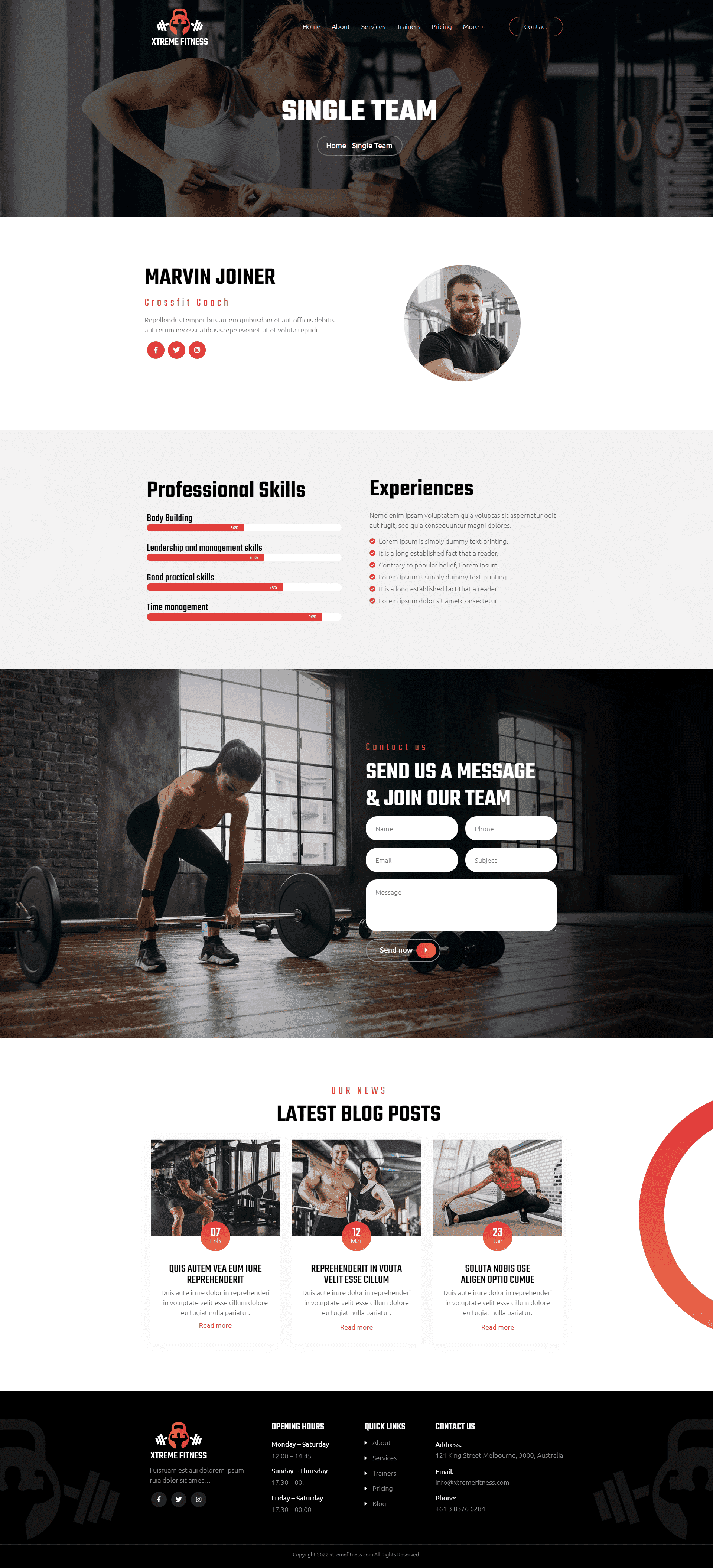 Xtreme Fitness  Elementor Template Kit – MasterBundles