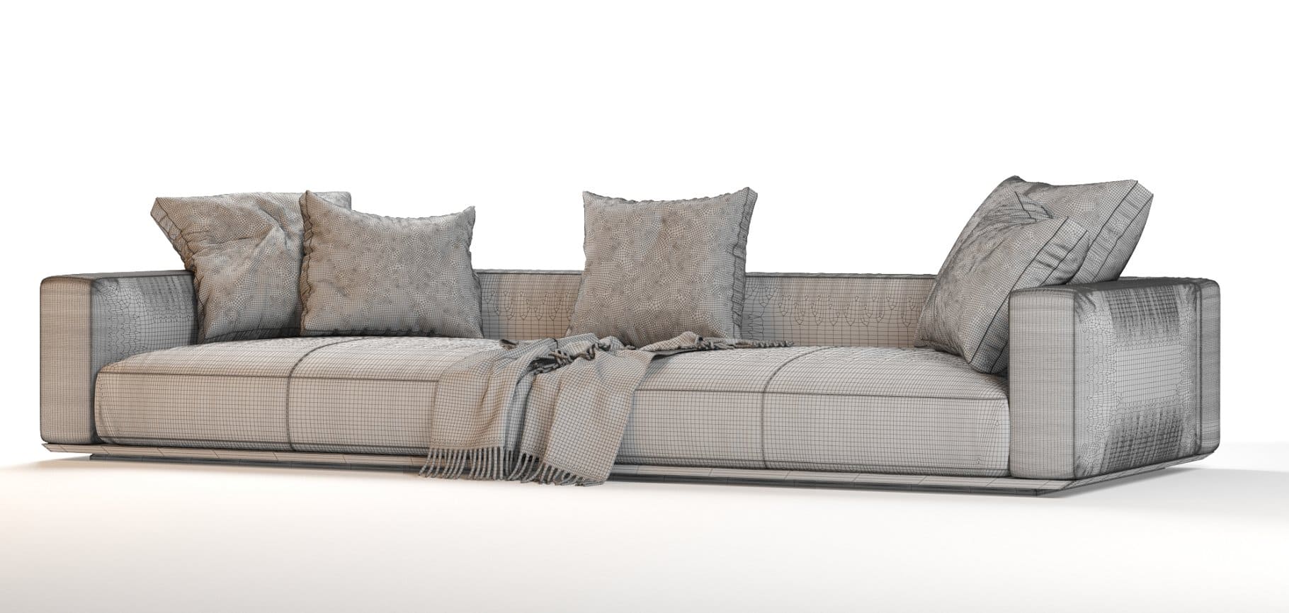 3D model of Flexform Grandemare Sectional Sofa.