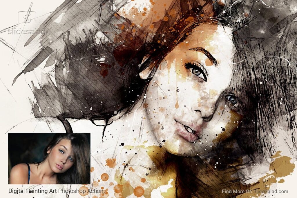 Digital Painting Photoshop Action – MasterBundles