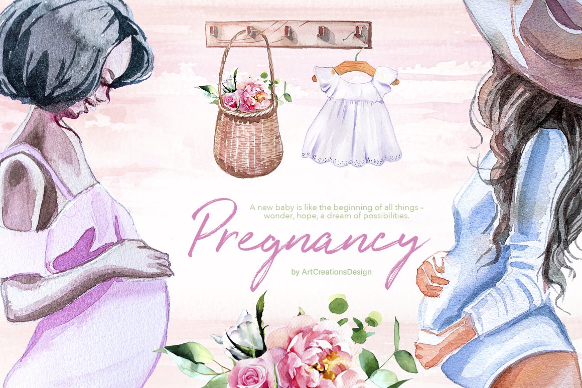 Images with the theme of pregnant women.