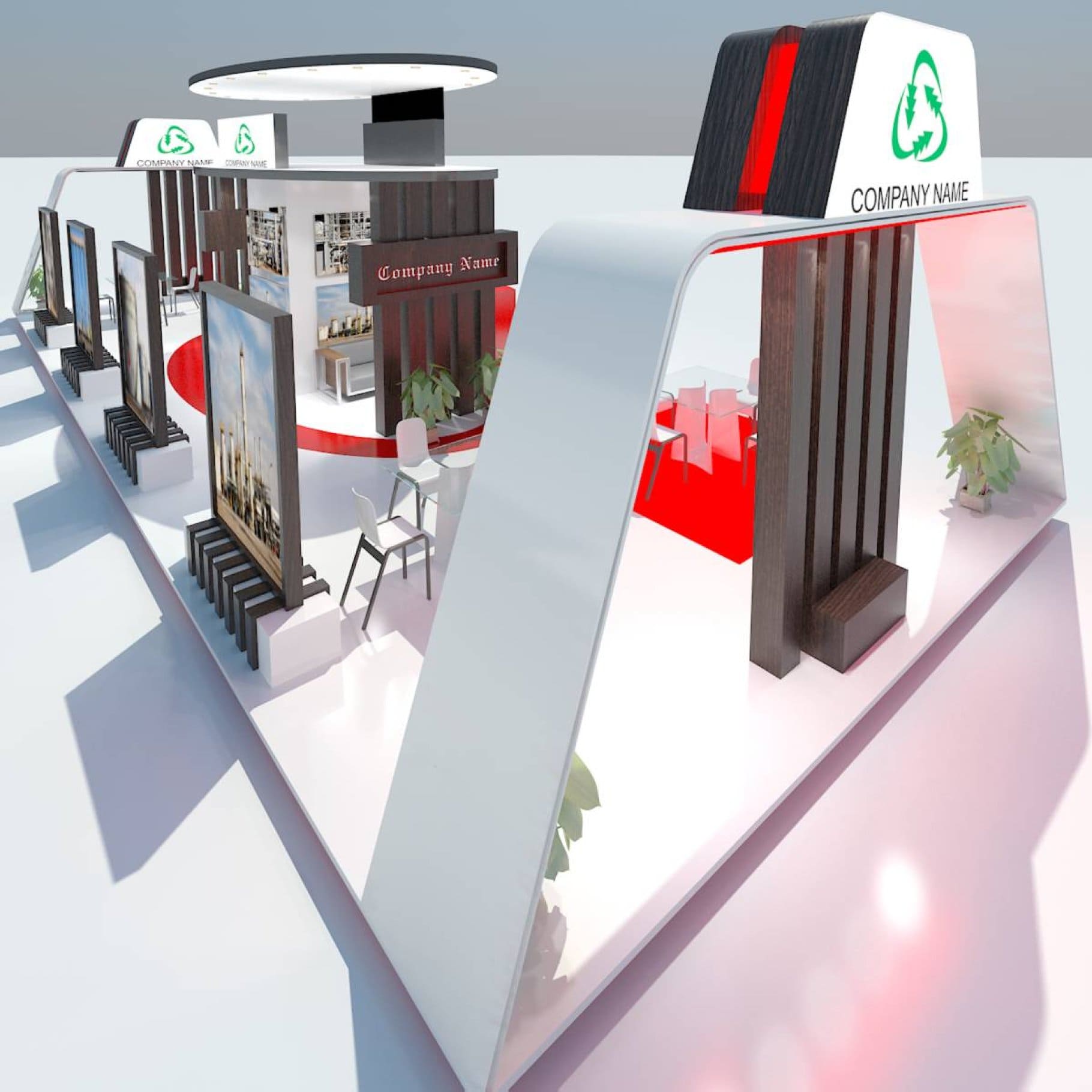 Exhibition Stands Collection 4 color model.