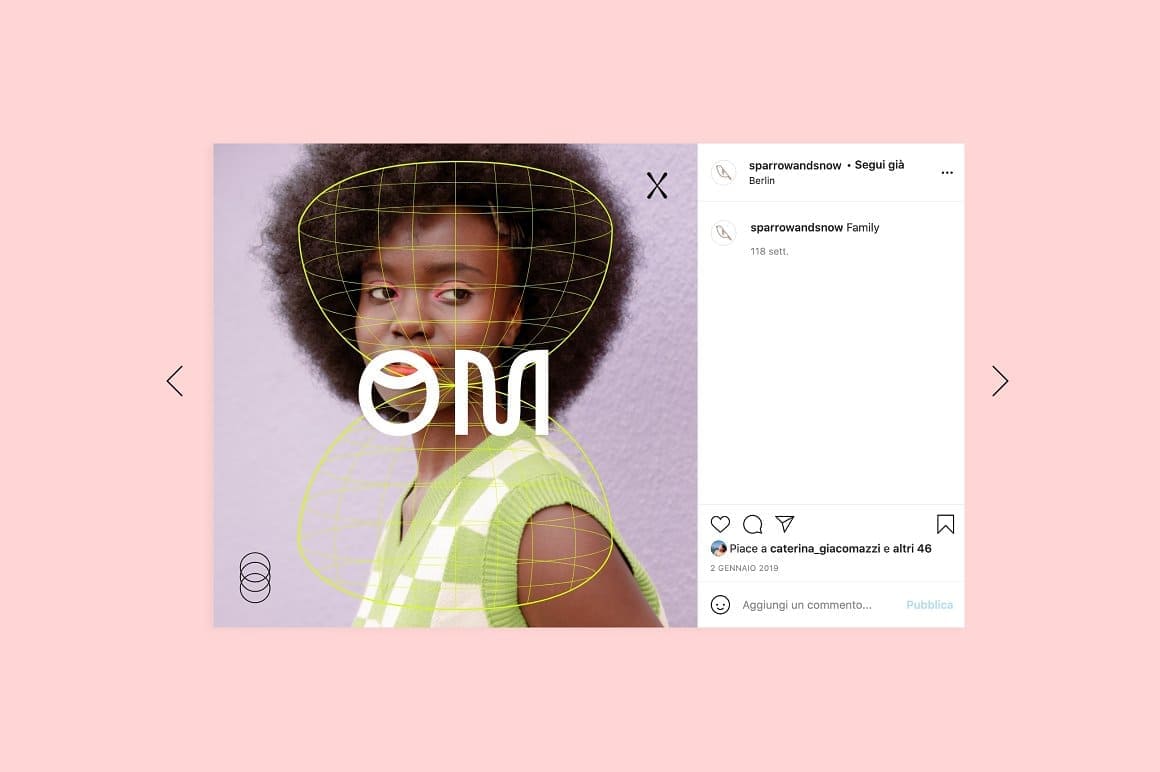 A photo of an afro girl in an Instagram poster.