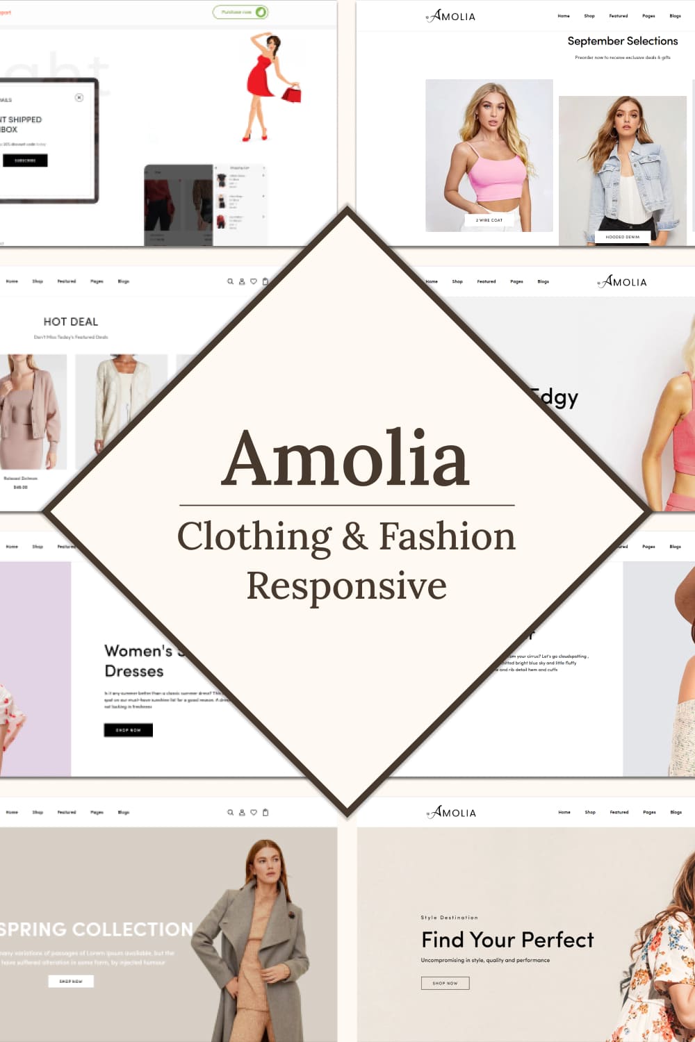 Amolia clothing fashion responsive shopify theme.