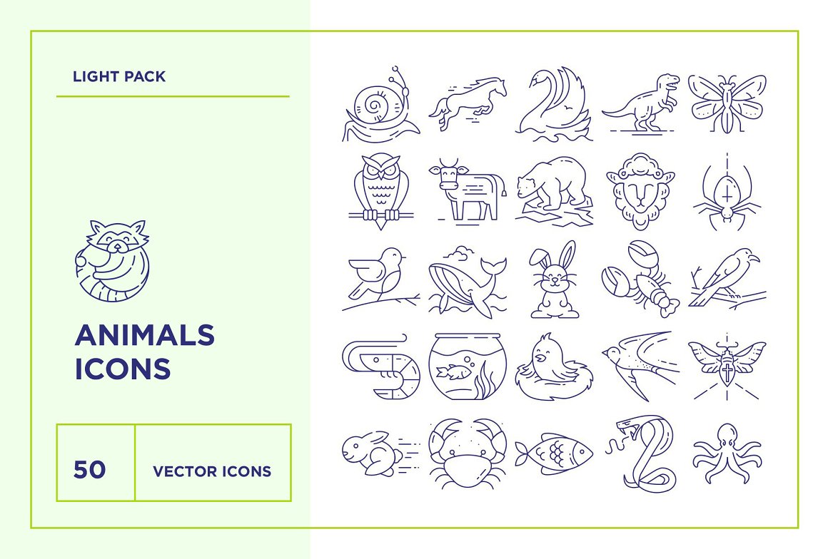 Animal icons are different.