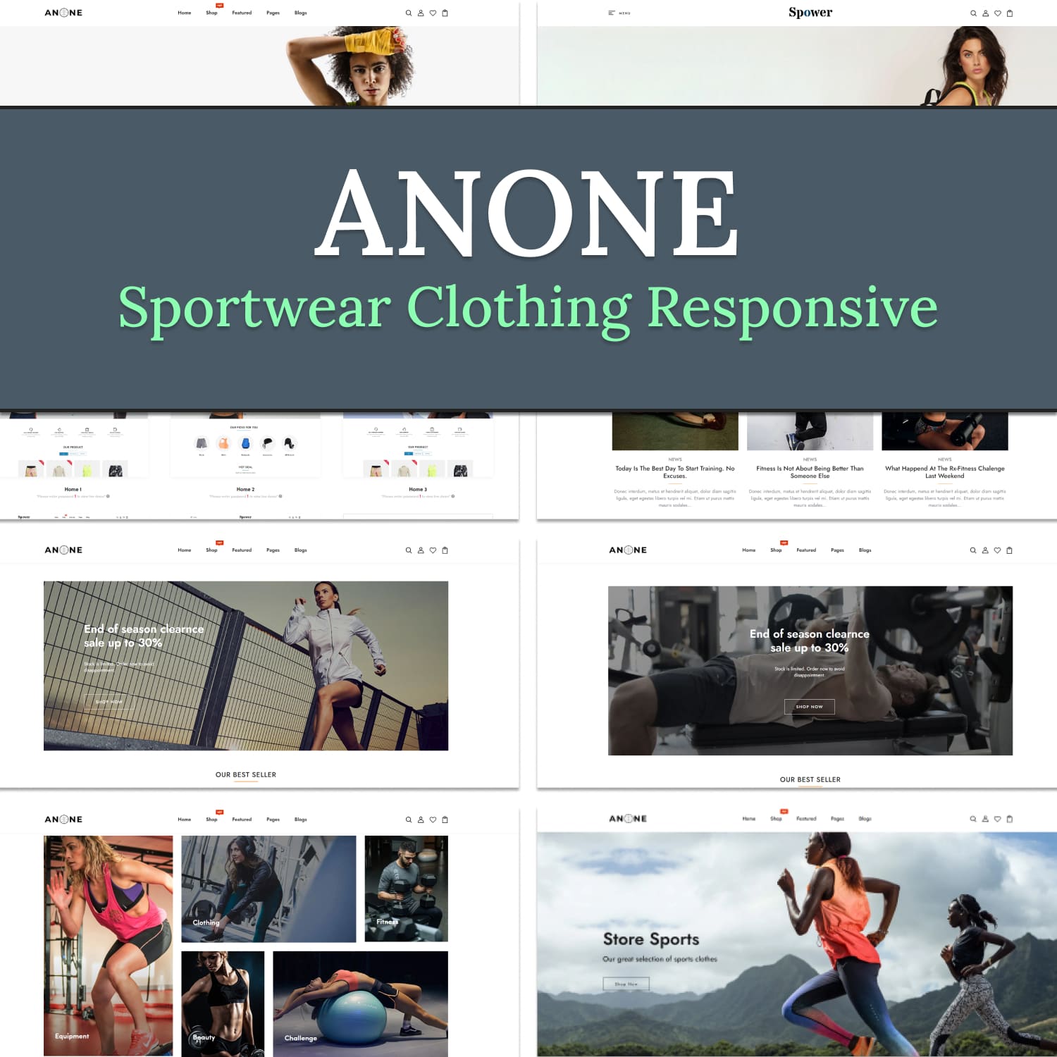 Anone sportwear clothing responsive.