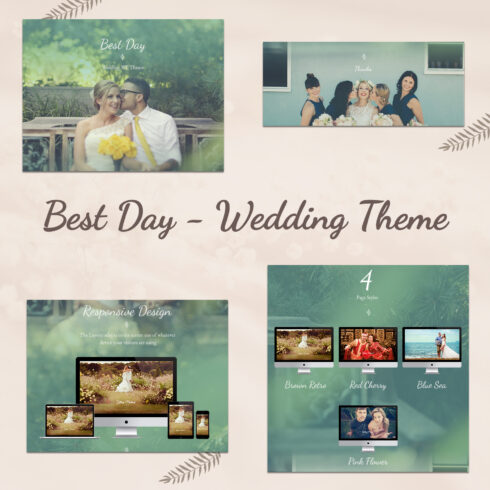 Images with best day wedding theme.