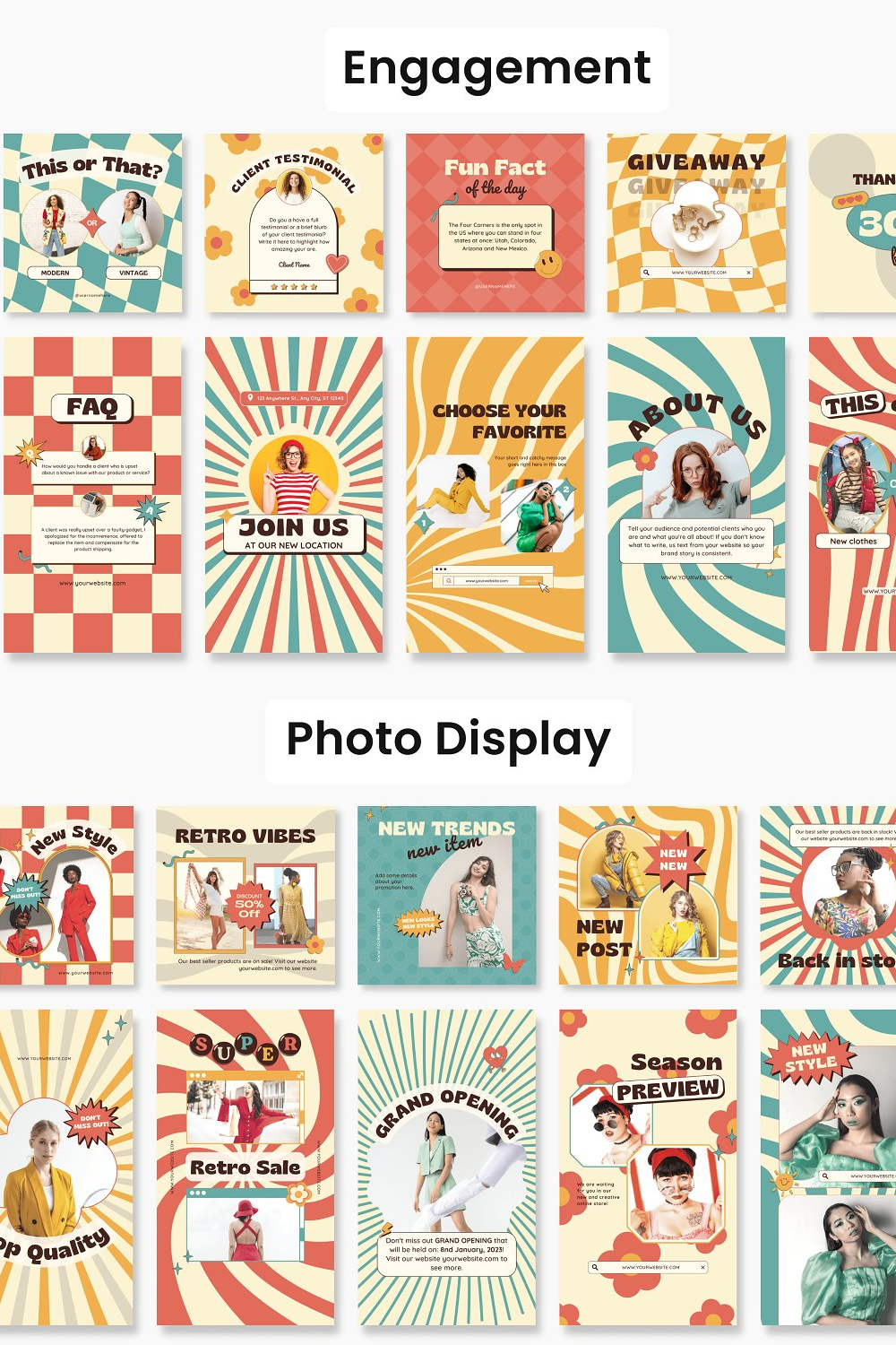 Pinterest images of retro pictures and more.