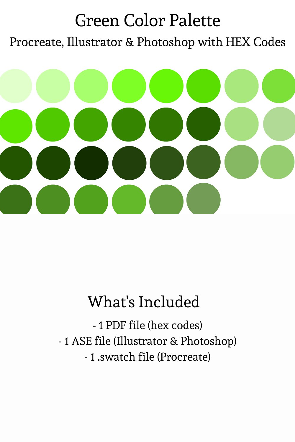 Illustrations green color palette procreate illustrator of pinterest.