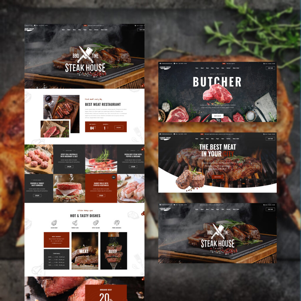 Carne Butcher & Meat Restaurant MasterBundles