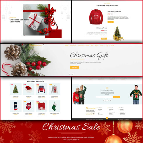 Images preview christmas shop elementor woocommerce theme.