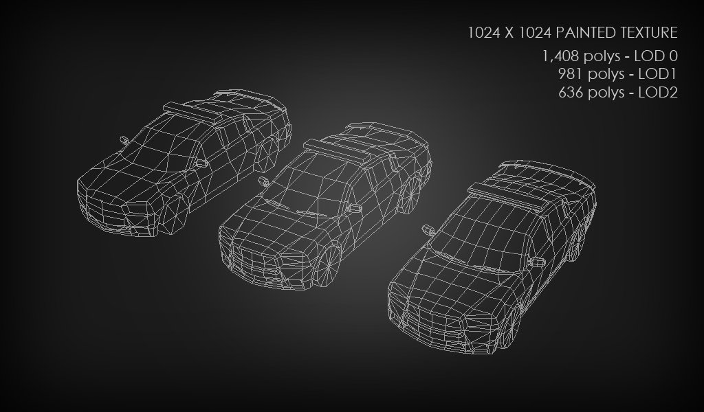 Three templates for car textures.