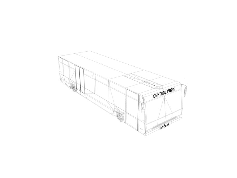 Polygons of images of buses.