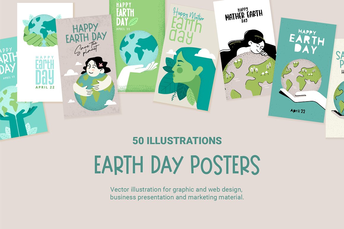 The main page of a set of images for Earth Day.