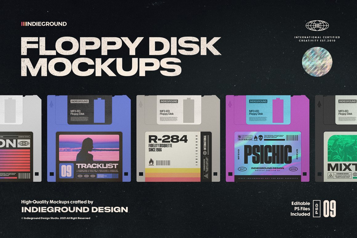 Style with floppy disks.