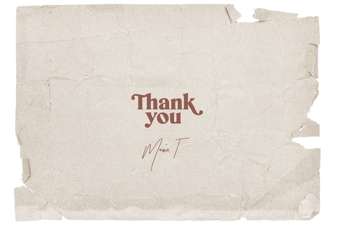 Thank you in vintage style.