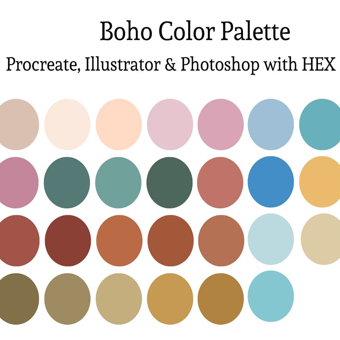 Images preview color palette procreate illustrator.