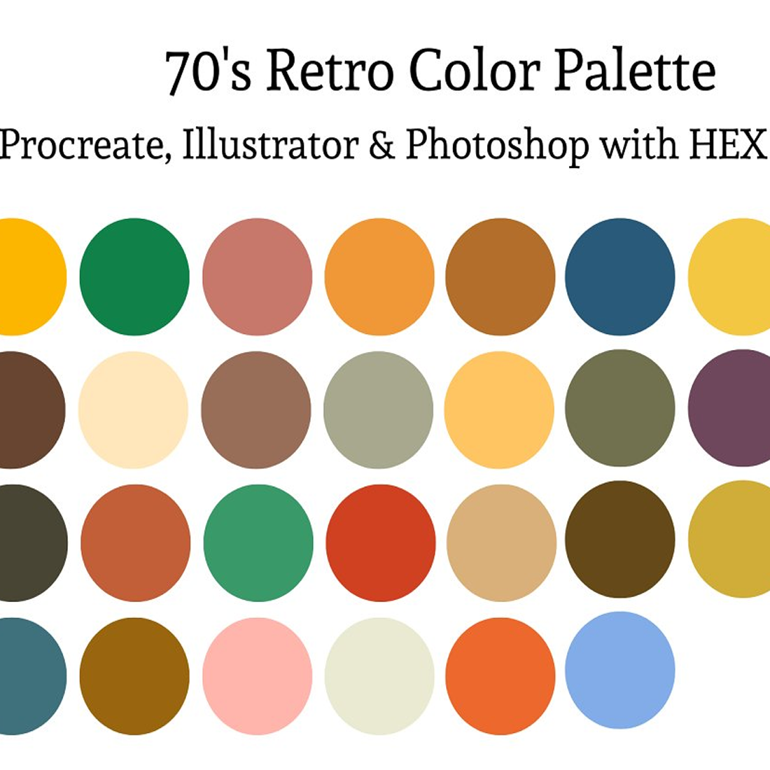 Images preview color palette procreate illustrator.