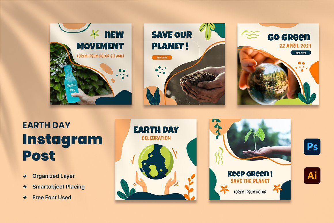 Earth day pages and images.